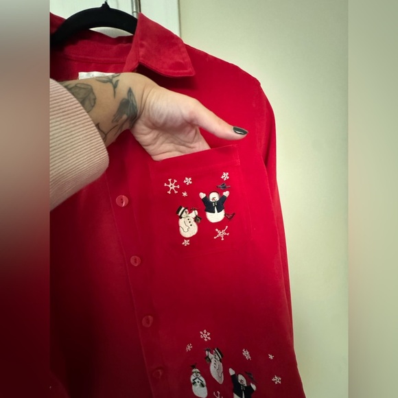 Christopher & Banks Vibrant Red Shirt - Picture 3 of 7